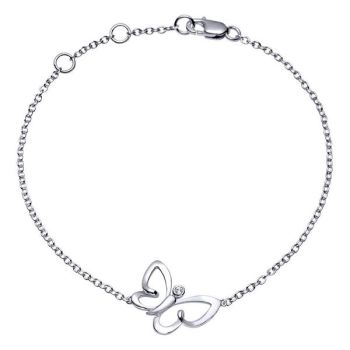 White Sapphire Chain Bracelet In Silver 925 TB3218SVJWS