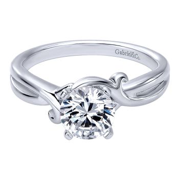 Engagement Ring Set in 14k White Gold Criss Cross /ER10499W4JJJ-IGCD