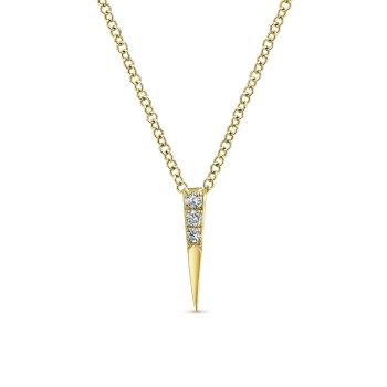 0.05 ct - Necklace
 14k Yellow Gold Diamond Fashion /NK4697Y45JJ-IGCD