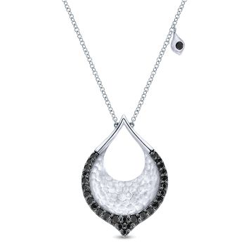 0.58 ct - Necklace
 925 Silver Black Spinel Fashion /NK4780SVJBS-IGCD