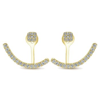 0.53 ct - Earrings
 14k Yellow Gold Diamond Peek A Boo /EG13034Y45JJ-IGCD