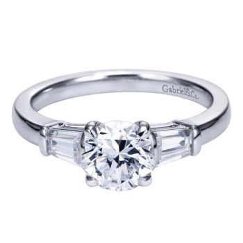 14K White Gold 0.44 ct 3 Stones Diamond Engagement Ring Setting ER7789W43JJ