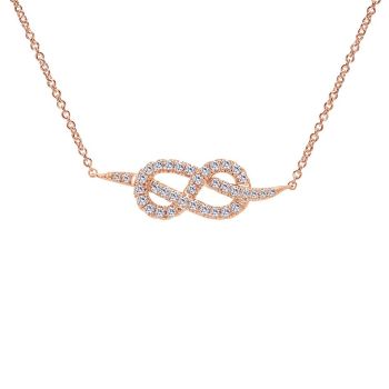 0.30 ct Round Cut Diamond Fashion Necklace set in 14K Rose Gold NK4206K45JJ