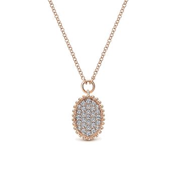 0.30 ct - Necklace
 14k Pink Gold Diamond Fashion /NK4366K45JJ-IGCD