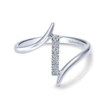 0.04 ct - Ladies' Ring
 14k White Gold Diamond Midi /LR50534W45JJ-IGCD