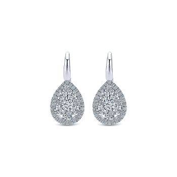 1.05 ct - Earrings
 14k White Gold Diamond Drop /EG12493W45JJ-IGCD