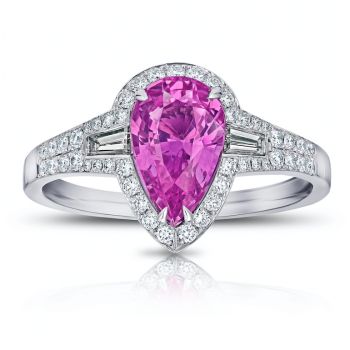 Sapphire Pear 2.66ct Pink Ring