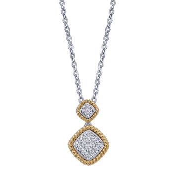 0.13 ct 14KT Yellow/white Gold Diamond Fashion Necklace set in 14KT Two Tone NK1219M45JJ