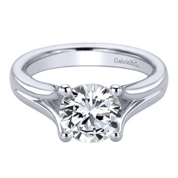 Diamond Engagement Ring - 14k White Gold Split Shank /ER9351W4JJJ-IGCD