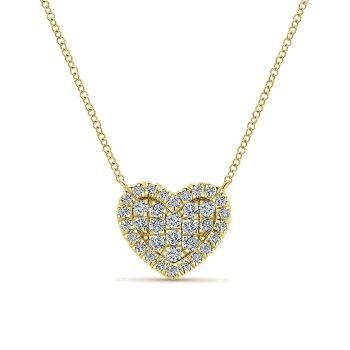 0.25 ct - Necklace
 14k Yellow Gold Diamond Heart /NK5267Y45JJ-IGCD