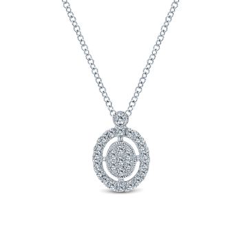 0.27 ct - Necklace
 14k White Gold Diamond Fashion /NK4452W45JJ-IGCD