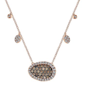 0.53 ct - Necklace
 14k Pink Gold Diamond Champagne Diamond Fashion /NK4946K45CD-IGCD