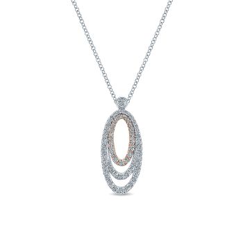 0.50 ct - Necklace
 14k White/pink Gold Diamond Fashion /NK4416T45JJ-IGCD