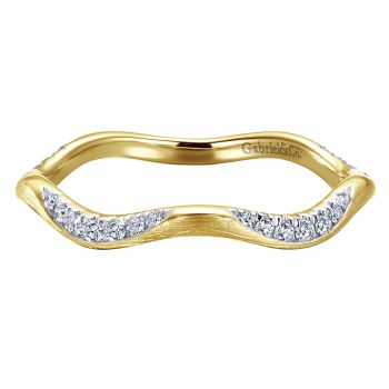 0.16 ct F-G SI Diamond Stackable Ladie's Ring In 14K Yellow Gold LR50887Y45JJ