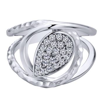 White Sapphire Fashion Ladie's Ring In Silver 925 LR50596SVJWS