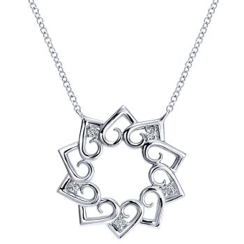 0.08 ct - Necklace
 925 Silver Diamond Fashion /NK3944SV5JJ-IGCD