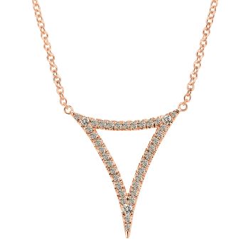 0.24 ct Round Cut Diamond Fashion Necklace set in 14K Rose Gold NK4722K45JJ