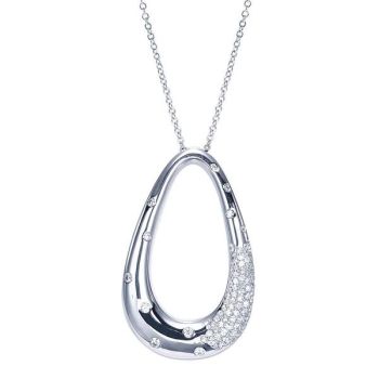 18k White Gold Diamond Fashion Necklace NK3508W84JJ