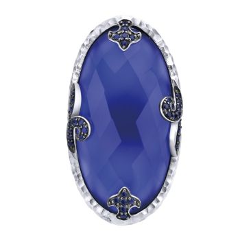 Multi Color Stones Fashion Ladie's Ring In Silver 925 LR50587SVJMC
