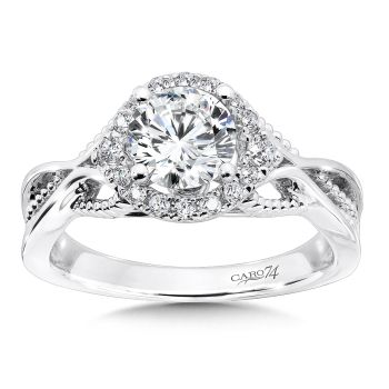Engagement Ring in 14K White Gold with Platinum Head (0.23ct. tw.) /CR517W