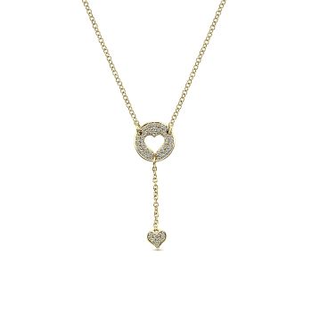 0.16 ct - Necklace
 14k Yellow Gold Diamond Heart /NK5188Y45JJ-IGCD