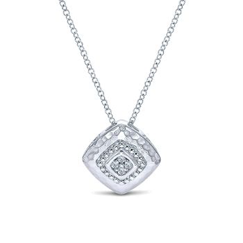 0.05 ct - Necklace
 925 Silver Diamond Fashion /NK3459SV5JJ-IGCD
