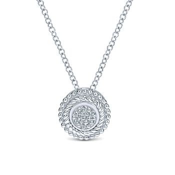 0.06 ct - Necklace
 925 Silver Diamond Fashion /NK3478SV5JJ-IGCD