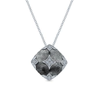 0.15 ct - Necklace
 925 Silver Diamond Fashion /NK4381SV5JJ-IGCD