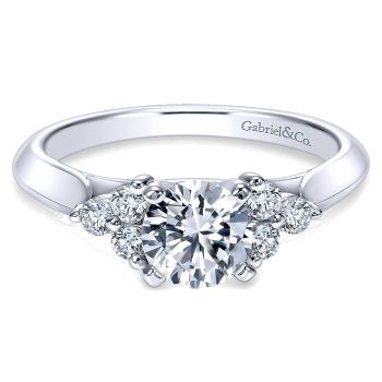 0.24 ct - 3 Stone Diamond Engagement Ring Set in 14K White Gold /ER7995W44JJ-IGCD
