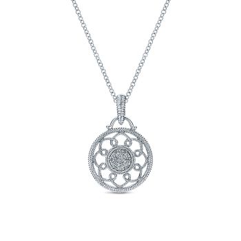 0.10 ct - Necklace
 925 Silver Diamond Fashion /NK4110SV5JJ-IGCD