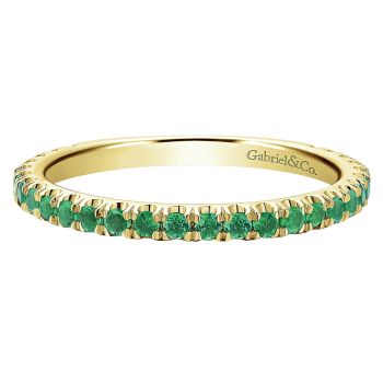 0.8 - Ladies' Ring
 14k Yellow Gold And Emerald Stackable /LR50889Y4JEA-IGCD