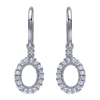 14k White Gold Diamond Drop Earrings 0.17 ct EG10601W45JJ