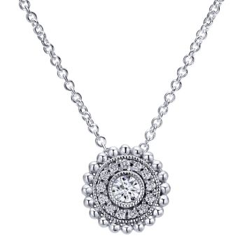 0.16 ct Diamond Fashion Necklace set in 14KT White Gold NK4768W45JJ