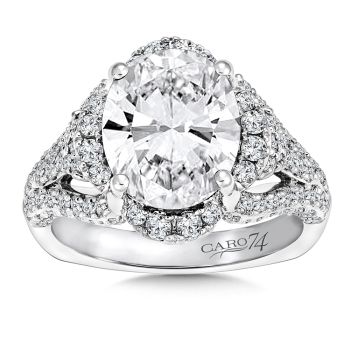 Floral halo engagement ring (1.1ct. tw.) /CR678W