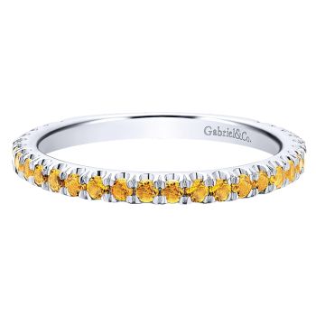 0.42 - Ladies' Ring
 14k White Gold Citrine Stackable /LR50889W4JCT-IGCD