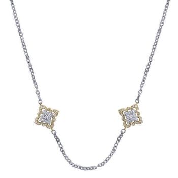 18k Yellow/white Gold Diamond Diamond By The Yard Necklace NK4403M84JJ