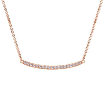 0.19 ct Diamond Fashion Necklace set in 14KT Rose Gold NK4273K45JJ