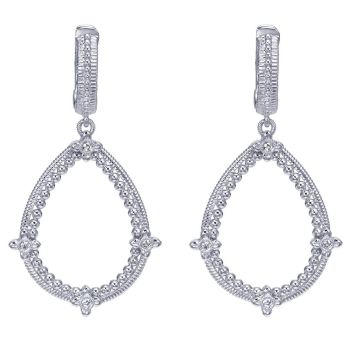925 Silver Diamond Drop Earrings 0.08 ct EG11581SV5JJ