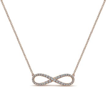 0.35 ct - Necklace
 14k Pink Gold Diamond Fashion /NK5290K45JJ-IGCD