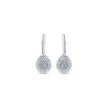 0.06 ct - Earrings
 14k White Gold Diamond Drop /EG10895W45JJ-IGCD