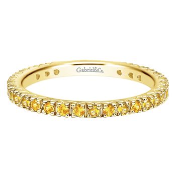0.56 - Ladies' Ring
 14k Yellow Gold Yellow Sapphire Stackable /LR4573-5Y4JYS-IGCD
