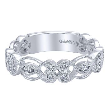 0.23 ct - Ladies' Ring
 14k White Gold Diamond Stackable /LR5977-6W45JJ-IGCD