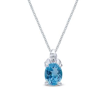 2.51 ct - Necklace
 925 Silver Blue Topaz And Fashion /NK4338SVJTC-IGCD