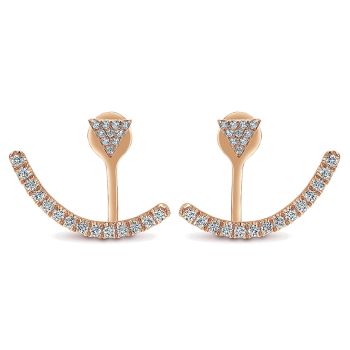 0.52 ct - Earrings
 14k Pink Gold Diamond Peek A Boo /EG13031K45JJ-IGCD