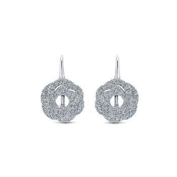 0.70 ct - Earrings
 14k White Gold Diamond Drop /EG12613W45JJ-IGCD