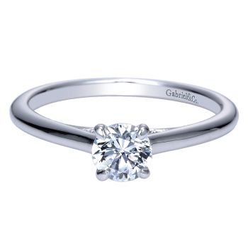 Solitaire Engagement Ring - In 14k White Gold /ER8686W4JJJ-IGCD