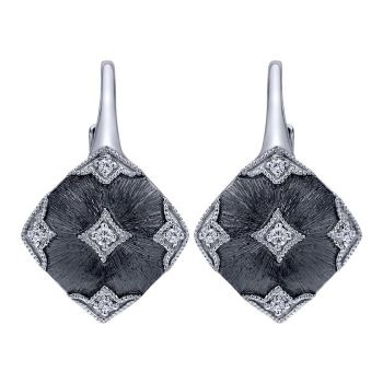 925 Silver Diamond Leverback Earrings 0.06 ct EG12196SV5JJ