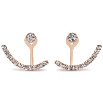 0.53 ct - Earrings
 14k Pink Gold Diamond Peek A Boo /EG13032K45JJ-IGCD
