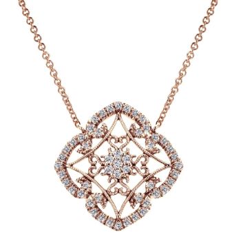 0.37 ct Diamond Fashion Necklace set in 14KT Rose Gold NK4751K45JJ
