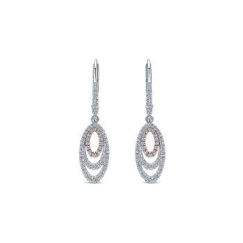 0.55 ct - Earrings
 14k White/pink Gold Diamond Drop /EG12231T45JJ-IGCD